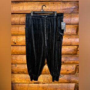 Zac & Rachel Black Velour Joggers